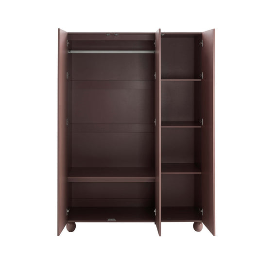 Rachel Arch Front 3 Door Wardrobe - Mocha - DUSK