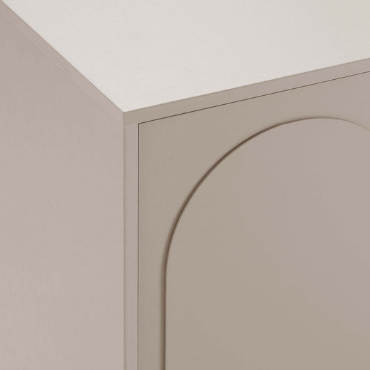 Rachel Arch Front 4 Door Sideboard - Taupe - DUSK