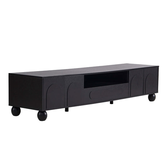 Rachel Arch Front Tv Unit for TVs up to 75" - Black - DUSK