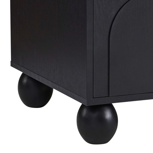 Rachel Arch Front Tv Unit for TVs up to 75" - Black - DUSK