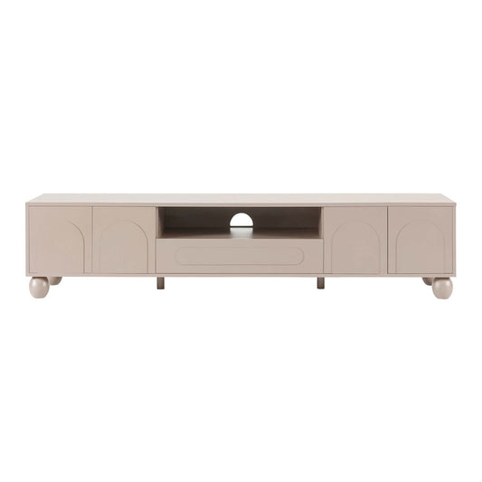 Rachel Arch Front Tv Unit for TVs up to 75" - Taupe - DUSK