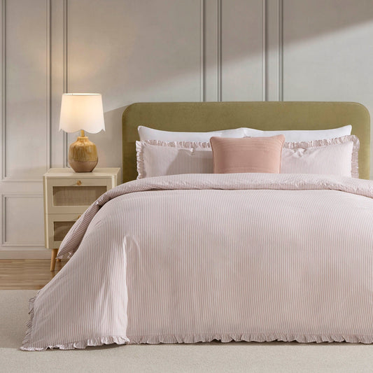 Remy 200 Thread Count Duvet Cover & Pillowcase Set - Blush - DUSK