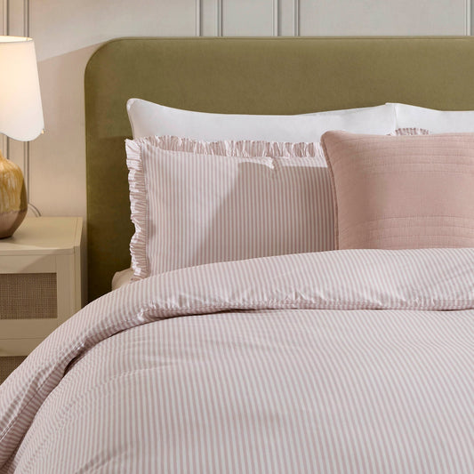 Remy 200 Thread Count Duvet Cover & Pillowcase Set - Blush - DUSK