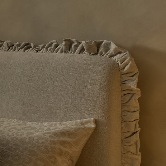 Riva Ottoman Storage Bed - Chenille Ivory - DUSK