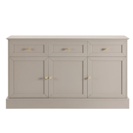 Ruby 3 Door Sideboard with Drawers - Taupe - DUSK