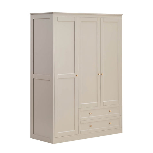 Ruby 3 Door Wardrobe 2 Drawers - Taupe - DUSK