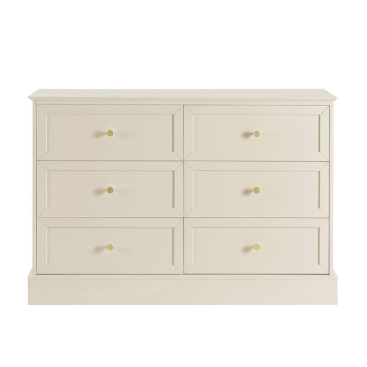 Ruby 6 Drawer Chest - Cream - DUSK