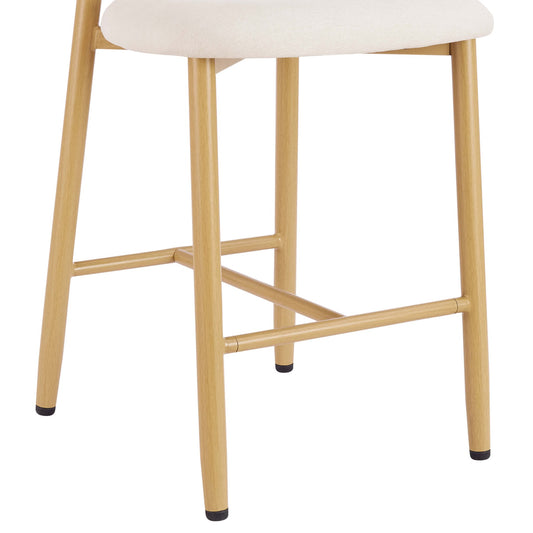 Sally Set of 2 Barstools - Cream Linen - DUSK
