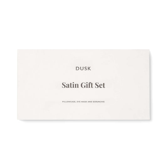 Satin Gift Set - Pillowcase, Eyemask and Hair Tie - Pink - DUSK