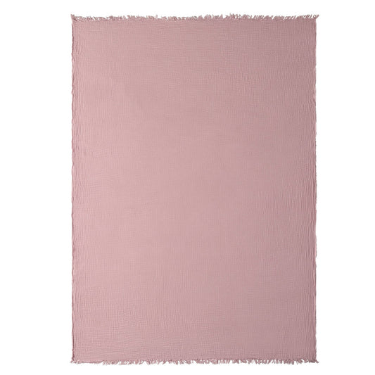 Savannah Four Layer Tufted Muslin Sofa Throw - Rose - DUSK