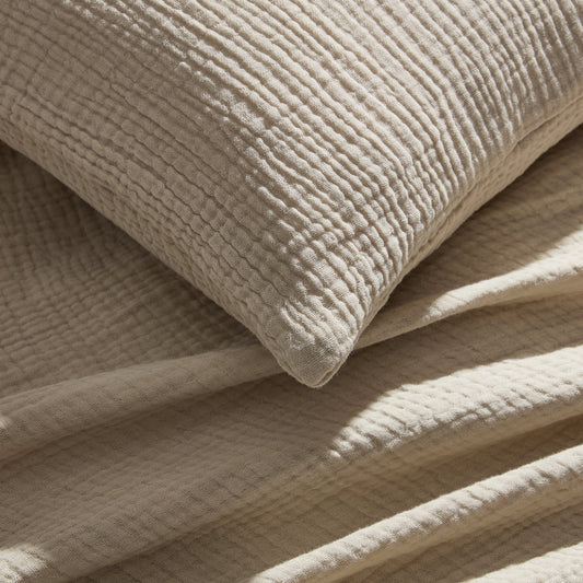 Savannah Tufted Muslin Cushion Cover - Oat - DUSK