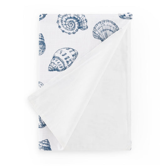 Seashell Print Set of 4 Placemats - Natural/ Blue - DUSK