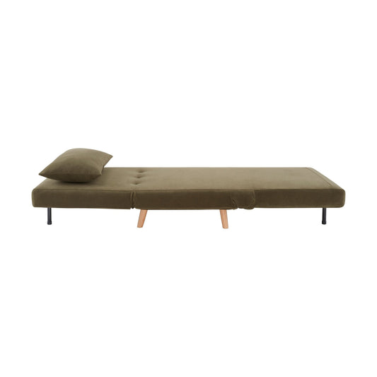 Seattle Single Click Clack Sofa Bed - Olive Green - DUSK