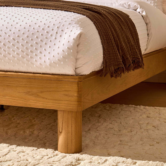 Seoul Bed Frame - Cream Linen - DUSK