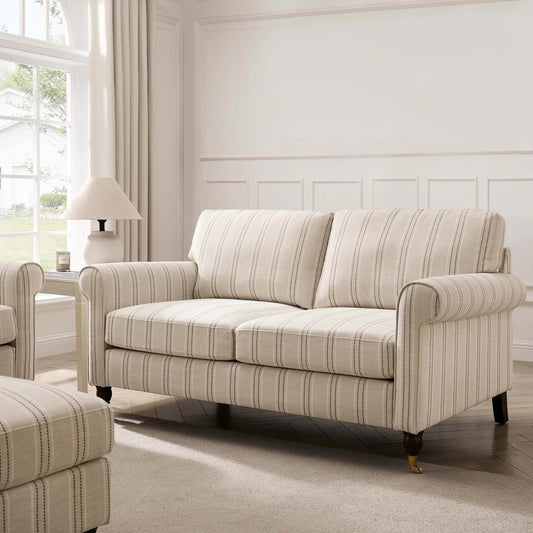 Sicily 2 Seater Sofa - Stripe - DUSK