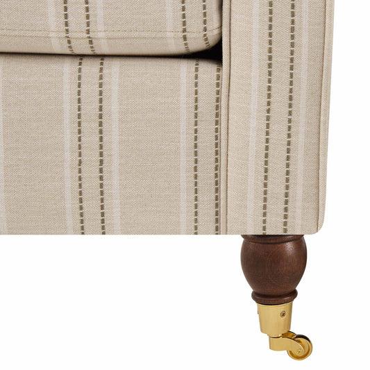 Sicily 3 Seater Sofa - Stripe - DUSK