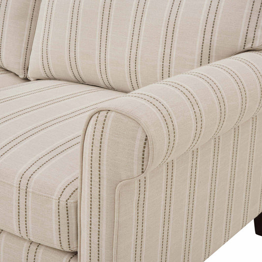 Sicily 3 Seater Sofa - Stripe - DUSK