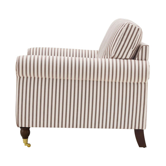 Sicily Armchair - Chocolate Stripe - DUSK