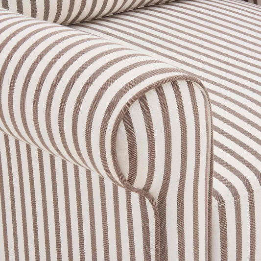 Sicily Armchair - Chocolate Stripe - DUSK
