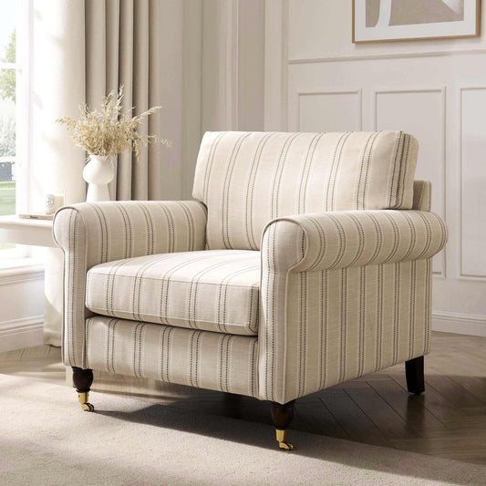 Sicily Armchair - Stripe - DUSK