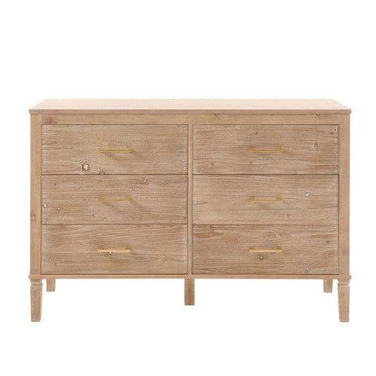 Sienna 6 Drawer Chest - Washed Wood - DUSK