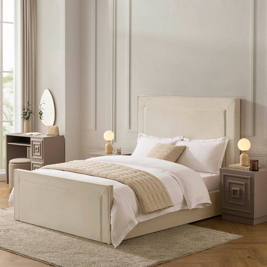 Sorrento Ottoman Storage Bed - Ecru/White - DUSK