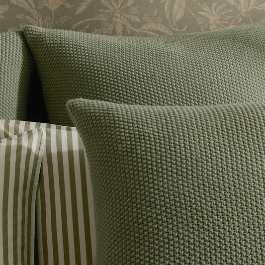 St Ives Knit Cushion Cover - Green - DUSK