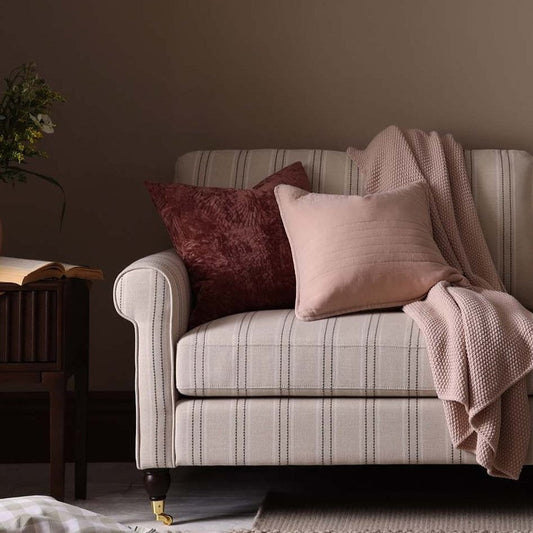 St Ives Lightweight Knit Sofa Throw - Ballet Slipper - DUSK