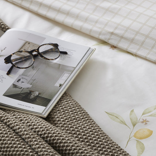 St Ives Lightweight Knit Throw - Taupe - DUSK