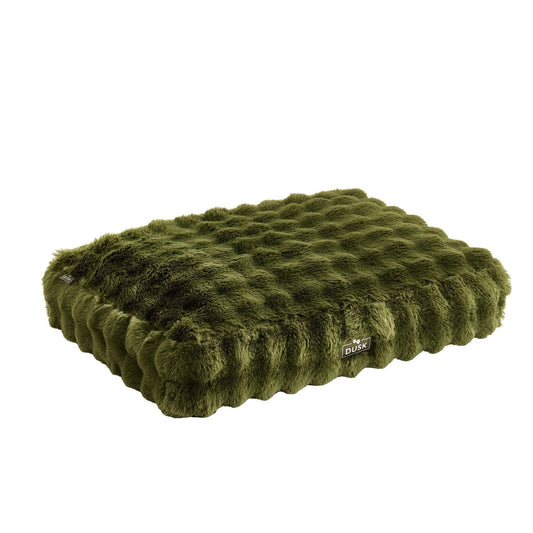 Super Soft Bobble Faux Fur Pillow Dog Bed - Forest Green - DUSK