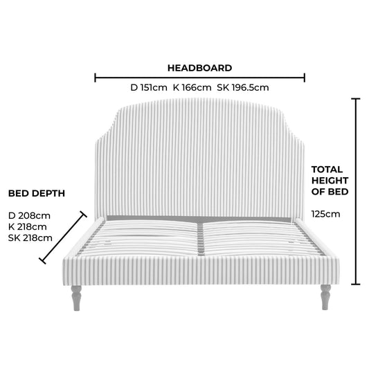 Surrey Bed Frame - Chocolate Stripe - DUSK