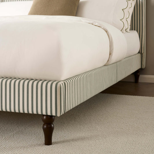 Surrey Bed Frame - Sage Stripe - DUSK