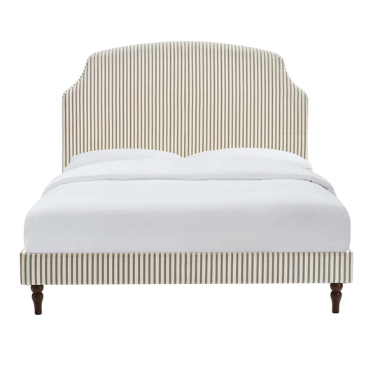 Surrey Bed Frame - Sage Stripe - DUSK