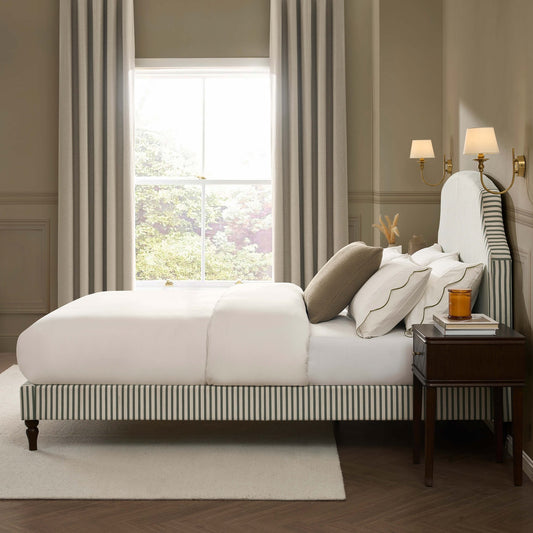 Surrey Bed Frame - Sage Stripe - DUSK
