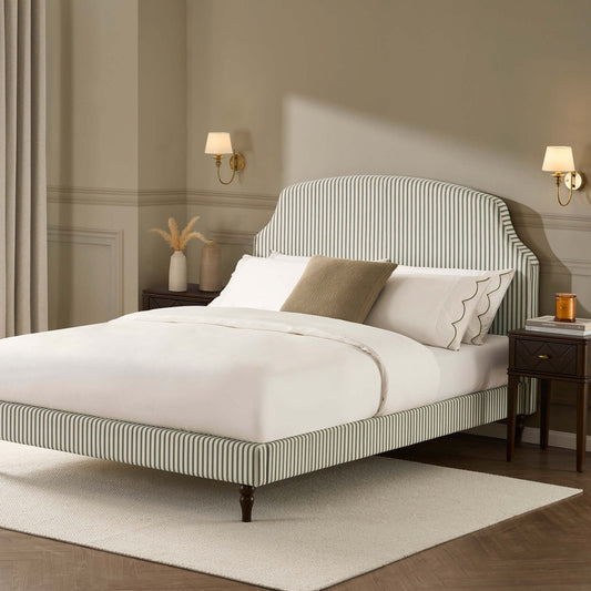 Surrey Bed Frame - Sage Stripe - DUSK