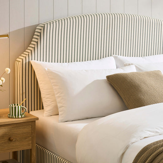 Surrey Ottoman Storage Bed - Sage Stripe - DUSK