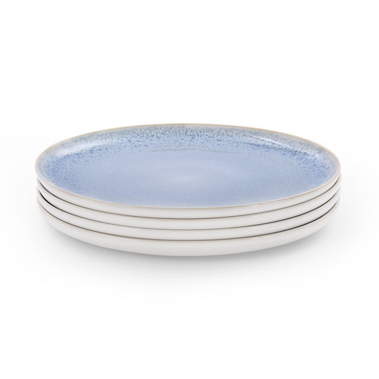 Sutton Stoneware Set of 4 Dinner Plates - Light Blue - DUSK