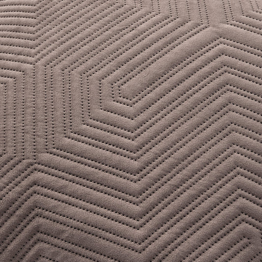 Torino Velvet Geometric Pinsonic Cushion Cover - Taupe - DUSK