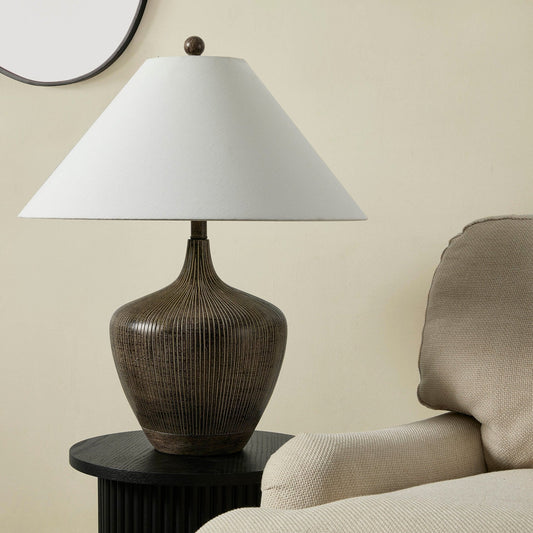 Tribeca Resin Table Lamp - Black - DUSK