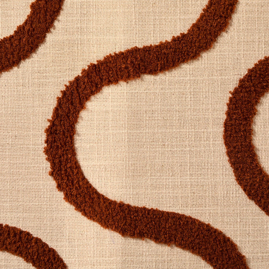 Tufted Swirl Cushion Cover - Burnt Orange/Natural - DUSK