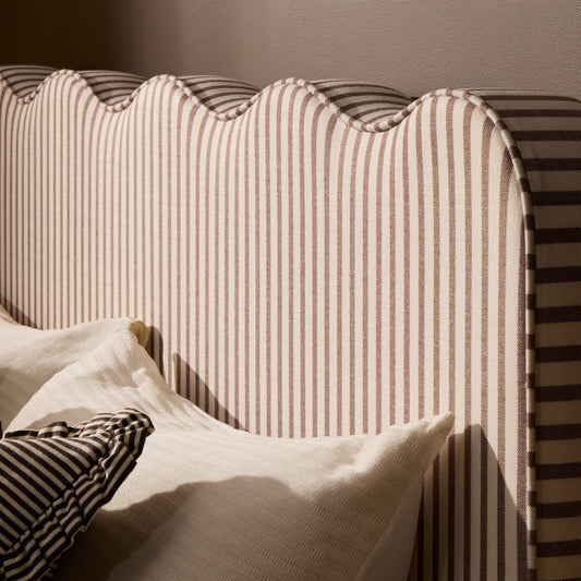 Wavy Ottoman Storage Bed - Chocolate Stripe - DUSK