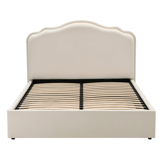 Wiltshire Ottoman Storage Bed - Cream Linen - DUSK