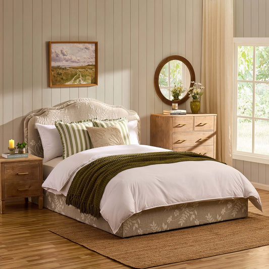 Wiltshire Ottoman Storage Bed - Jacquard Floral - DUSK