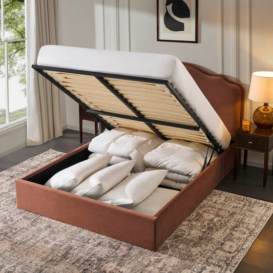 Wiltshire Ottoman Storage Bed - Mauve - DUSK