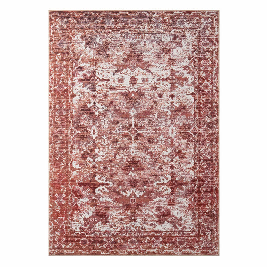 Zahra Persian Style Machine Washable Rug - Burnt Orange - DUSK