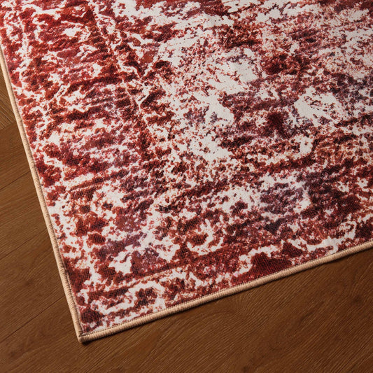 Zahra Persian Style Machine Washable Runner - Burnt Orange - DUSK