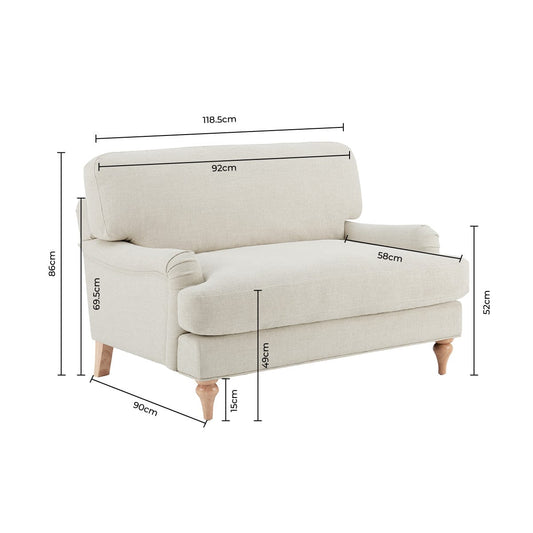 Hampshire Loveseat - Beige - DUSK