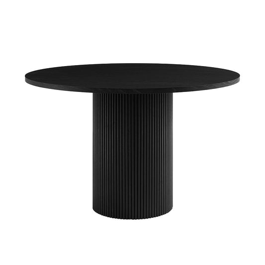 Hattie Panel 4-6 Seater Dining Table - Black - DUSK