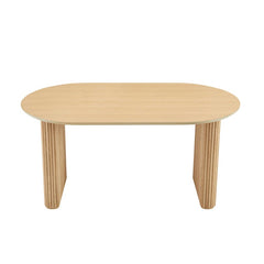 Hattie Panel Oval Dining Table - Natural - DUSK
