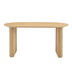 Hattie Panel Oval Dining Table - Natural - DUSK